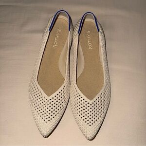 Rothy's The Point II Off White Mesh Women's Flats Size 9
